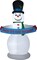 8' Gemmy Animated Airblown Inflatable Christmas Snowman w/ Banner 85497
